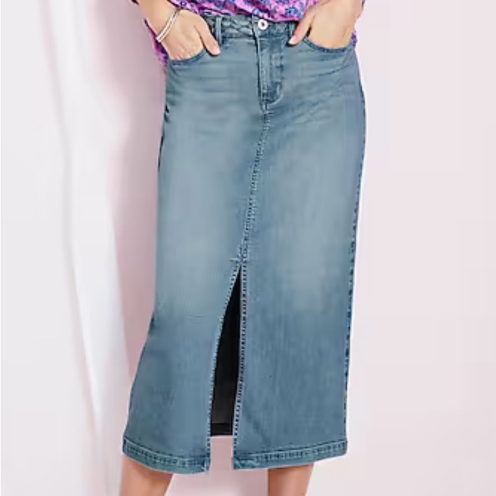 JJill Cabana Blue Wash Denim Skirt
